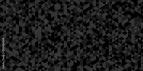 Abstract geometric wall tile and metal cube background triangle wallpaper. Seamless geometric pattern low polygon backdrop background. Gray diamond overlap polygonal background.