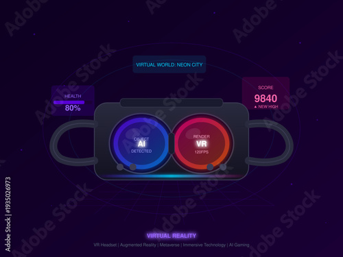 Virtual Reality VR Headset Metaverse