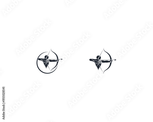 Centaur Archer, mythology creature, Sagittarius Zodiac Sign vector logo icon, fast arch logo from fast archer woman centaur vector for logo, sign, emblem or symbol graphic design vector illustration.