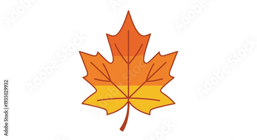 Autumn Maple Leaf Icon - Fall Season Symbol