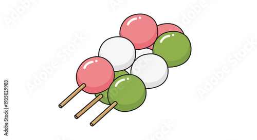 Hanami Dango - Japanese Sweet Dumplings on Skewers