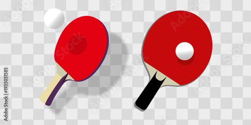 Ping pong Poster Template. Table and rackets for ping-pong. Vector illustration