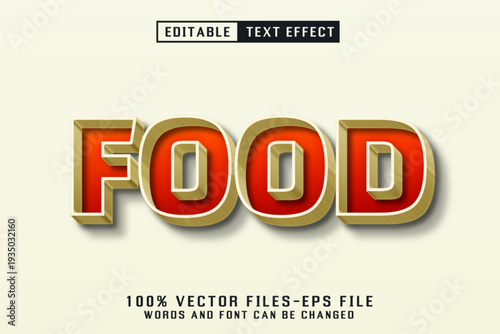 Food 3d Text - Editable Text Effect