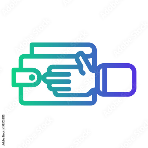 digitalization Line Gradient Icon
