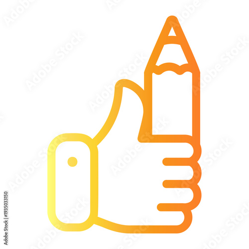 pencil Line Gradient Icon