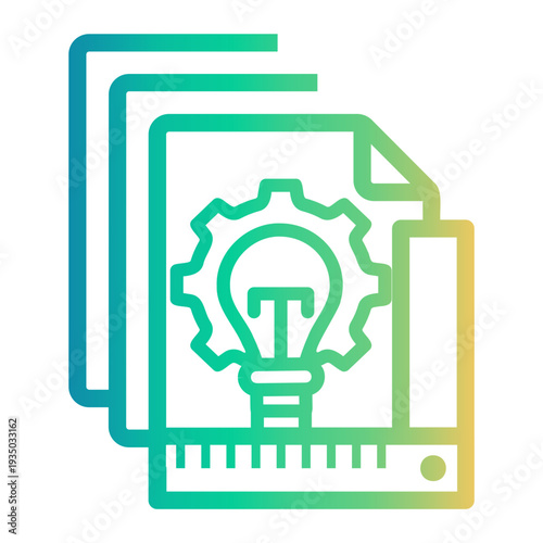 process Line Gradient Icon