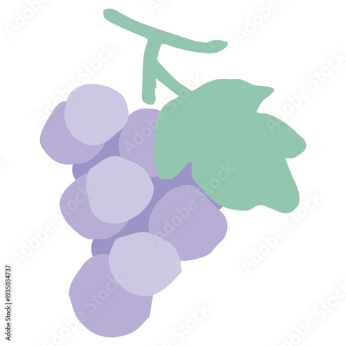 秋の味覚ブドウの美味しそうなイラスト 9月の園だよりに使いやすいシンプル手描き素材シリーズ