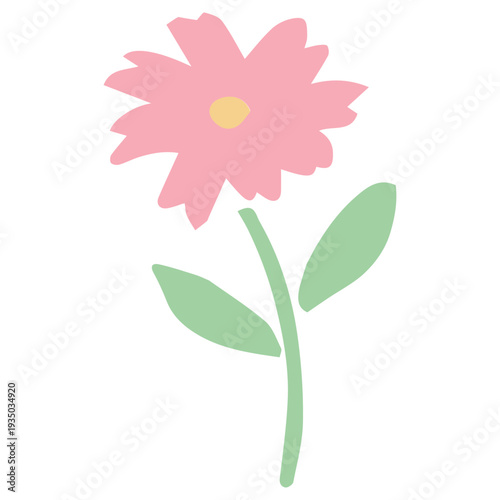 秋に咲くコスモスの花のイラスト 9月の園だよりに使いやすいシンプル手描き素材シリーズ