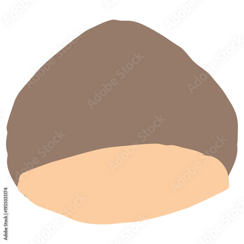 秋の木の実イガ栗のイラスト 9月の園だよりに使いやすいシンプル手描き素材シリーズ