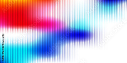 3d render, dynamic abstract geometric stripes in blue and green gradient on a black background