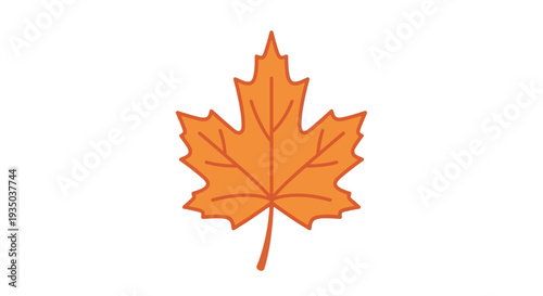 Orange Maple Leaf Autumn Season Graphic Element