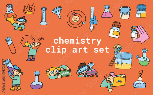 100% hand drawn chemistry asset