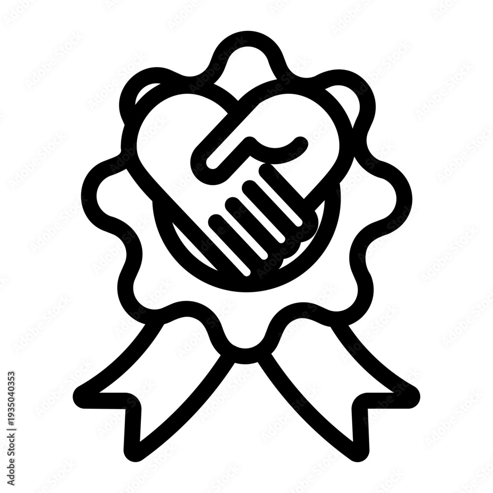 Obraz premium cooperation Line Icon