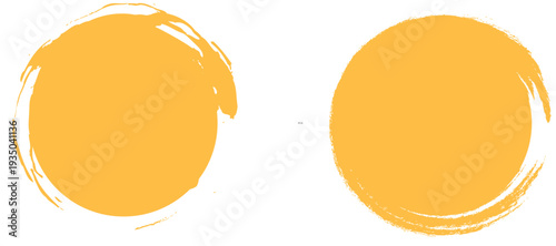 orange grunge circle stamp vector, round grunge badge seal, hand drawn ink stamp, distressed rubber stamp template, vintage grunge circle frame isolated on white background