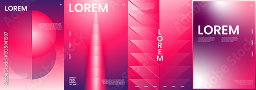 Modern abstract gradient art bundle with bold minimalist layouts and bright creative compositions vector templates for social media branding and print design