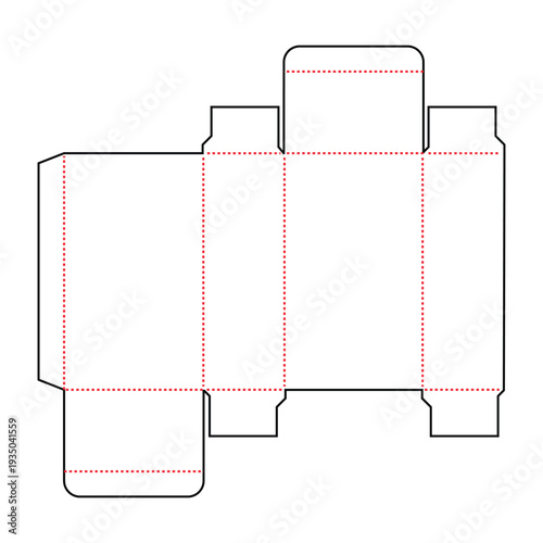 Simple Packaging box die line template