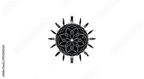 Intricate geometric mandala pattern symbolizing harmony and spirituality