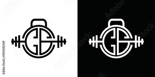 simple fitness logo vector