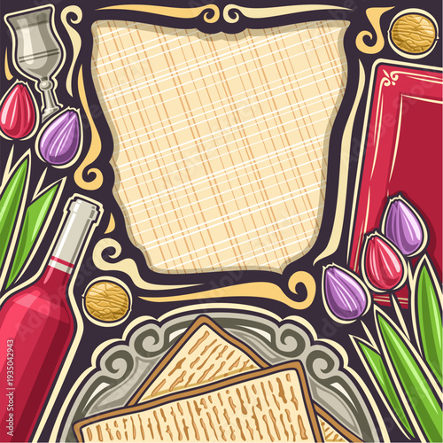 Vector poster for Passover holiday