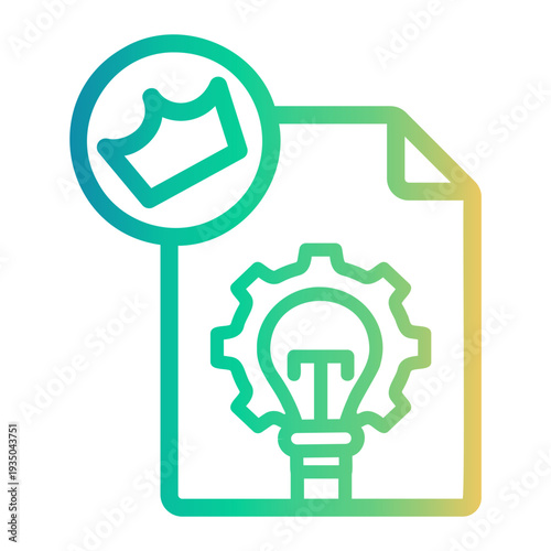 branding Line Gradient Icon