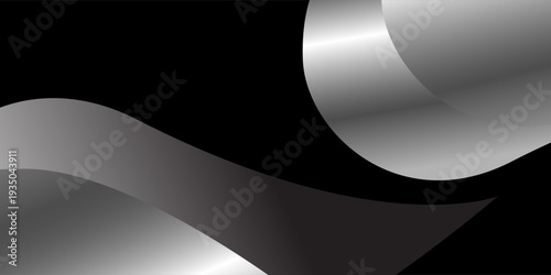 black background with dynamic curve line elegant graphic design element decoration.vector eps10