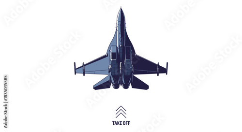 Fighter Jet Taking Off with Speed and Power.