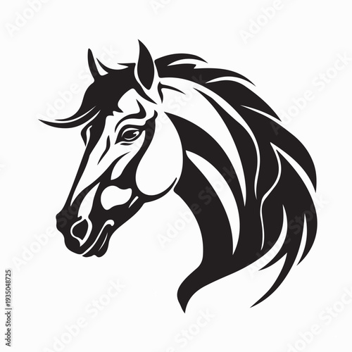 Elegant Stallion Vector Illustration Logo On white Background