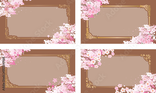 フレーム飾り枠　桜の花