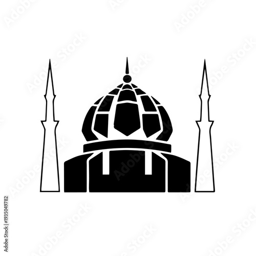 Ramadan Kareem Mosque Background Vector Design