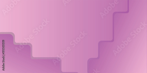 Abstract Pink Gradient Background with Geometric Step Shapes.