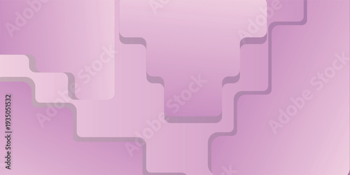 Abstract Pink Geometric Shapes Background with Layered Design.