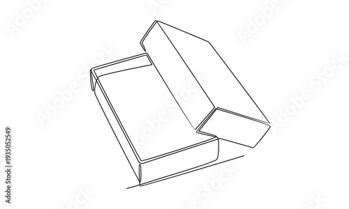 continuous line of box illustration