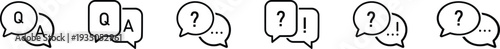 Comics speech bubbles with exclamation marks and question marks