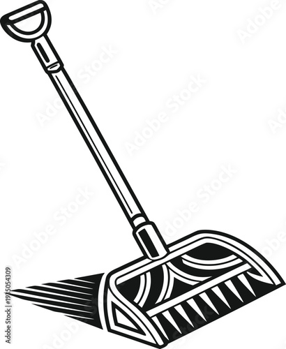 hand drawn vector illustration of a broom