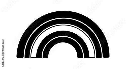 Rainbow Vector Illustration, Flat Design, Symbol of Hope and Diversity, Graphic Element