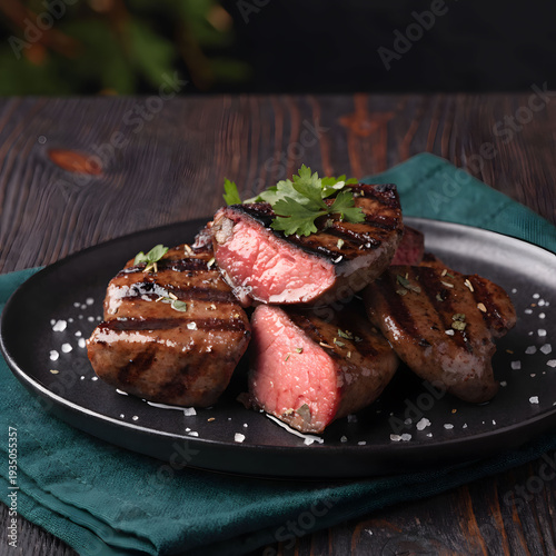 grilled chicken liver with herbs and spices