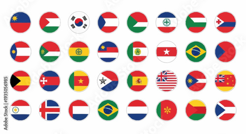 Collection of International Flags Representing Various Countries.