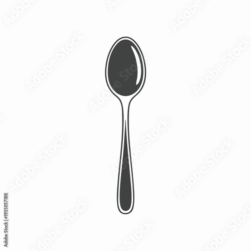 Elegant Silver Spoon on a Clean White Background for Culinary and Food Presentation