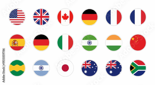 Collection of International Flags Representing Various Countries.