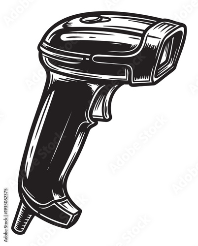 Modern handheld barcode scanner essential for efficient retail operations, inventory management, and speedy checkout processes in various business and ecommerce environments