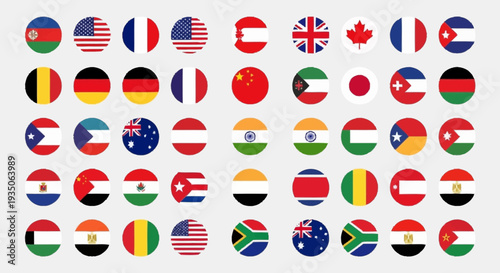 Collection of International Flags Representing Various Countries Around the World.