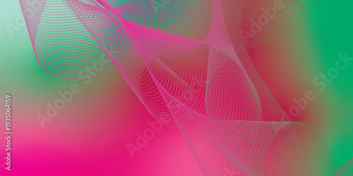 Abstract flowing wave background with smooth green and red gradient blend, soft mesh curves, vibrant modern design, dynamic layered lines, elegant fluid shapes, high resolution digital backdrop 