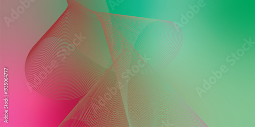 Abstract flowing wave background with smooth green and red gradient blend, soft mesh curves, vibrant modern design, dynamic layered lines, elegant fluid shapes, high resolution digital backdrop 
