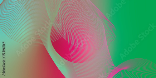Abstract flowing wave background with smooth green and red gradient blend, soft mesh curves, vibrant modern design, dynamic layered lines, elegant fluid shapes, high resolution digital backdrop 