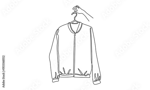 continuous line of long sleeve illustration