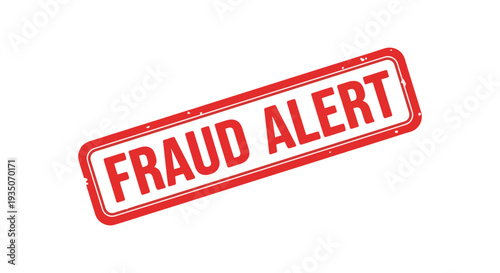 A vibrant red rectangular sign displays the word fraud in bold white letters indicating a warning or alert silhouette high quality