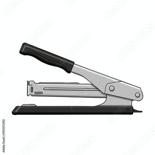 Professional Black Handheld Stapler for Office and School Use