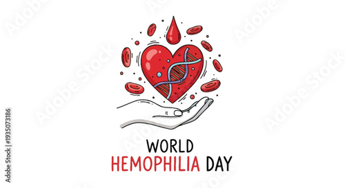 Hand Holding Heart with Blood Droplets Illustration.