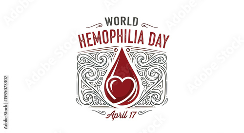 Red Blood Drop with Heart Inside.