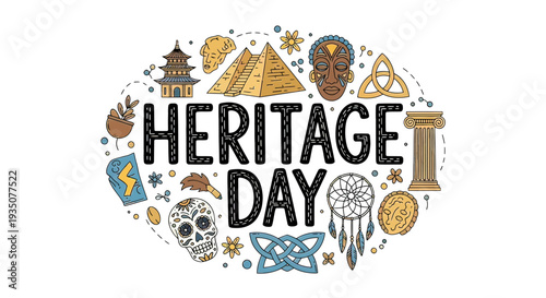 Heritage Day Cultural Symbols and Icons.